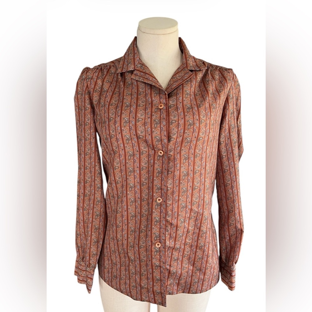 Vintage RL Sport Paisley Stripe Button-Down Shirt